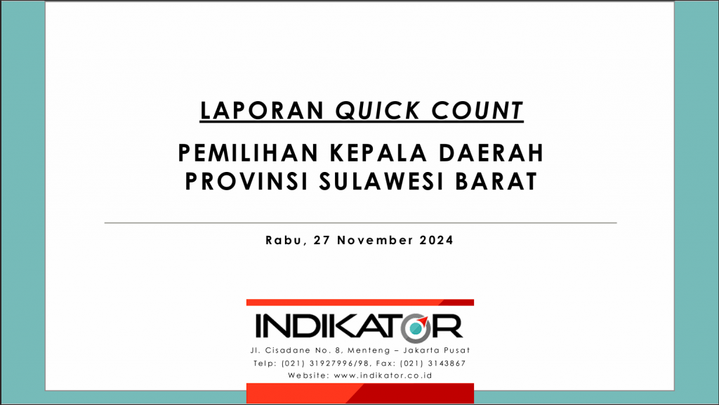 rilis quick count indikator pilgub sulawesi barat
