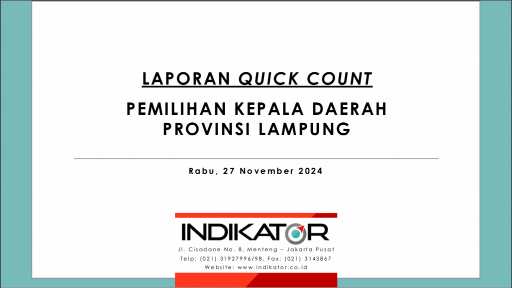 rilis quick count indikator provinsi lampung