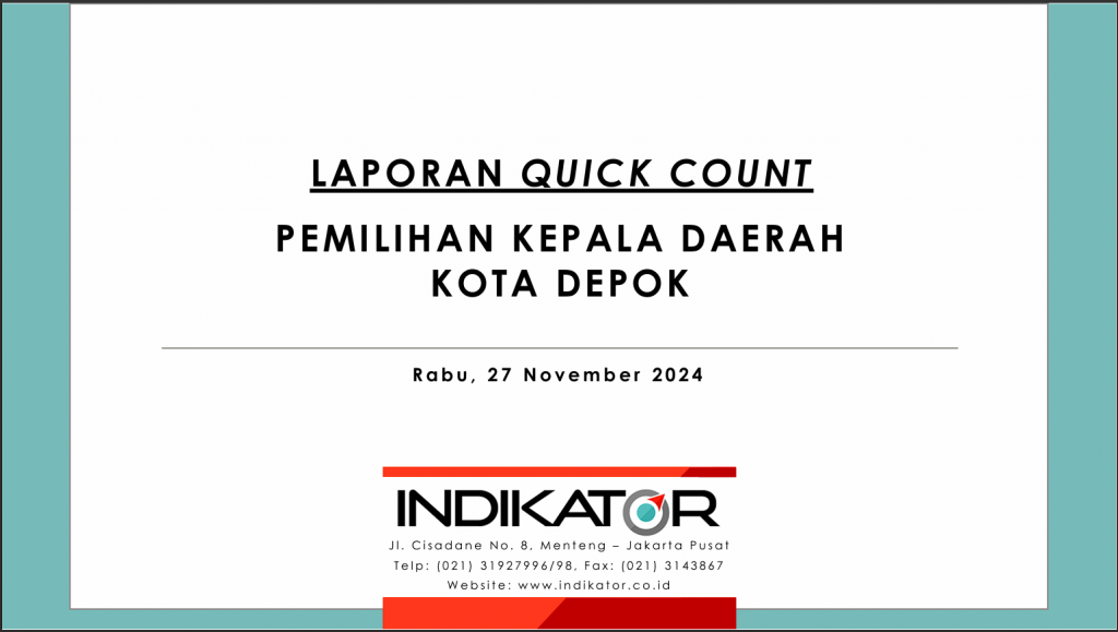 rilis quick count indikator walikota depok