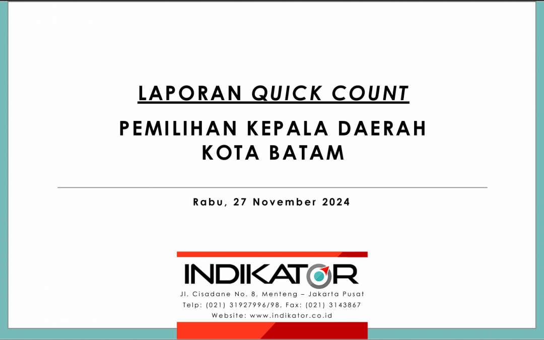 Rilis Quick Count Indikator Pilwalkot Batam