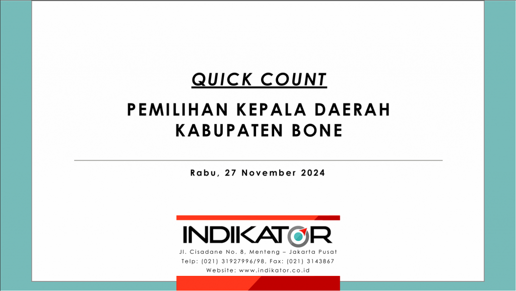 Rilis Quick Count Indikator Pilbup Kabupaten Bone 
